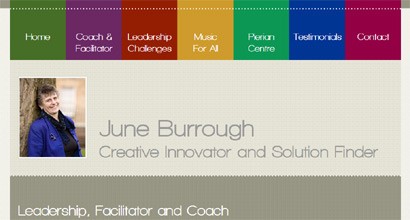 June Burroughs personal website featuring writing, coaching and project work